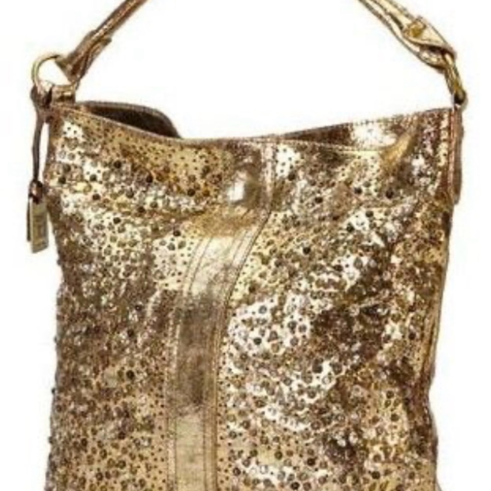 Frye Deborah Gold Metallic Hobo